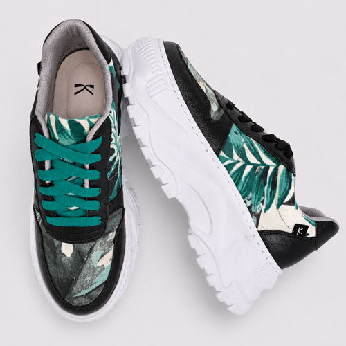 Tenis Mixtura Flores Alto