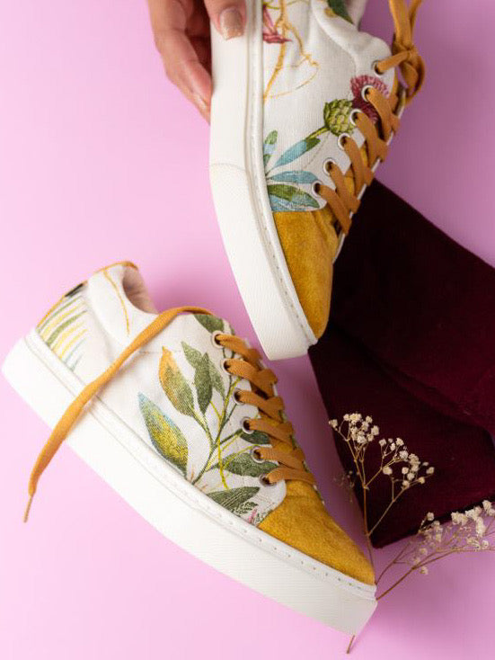 Tenis oliva amarillo