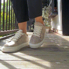 Jasper gold tennis shoes
