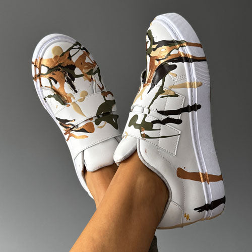 Tenis velcro pintados talla 38