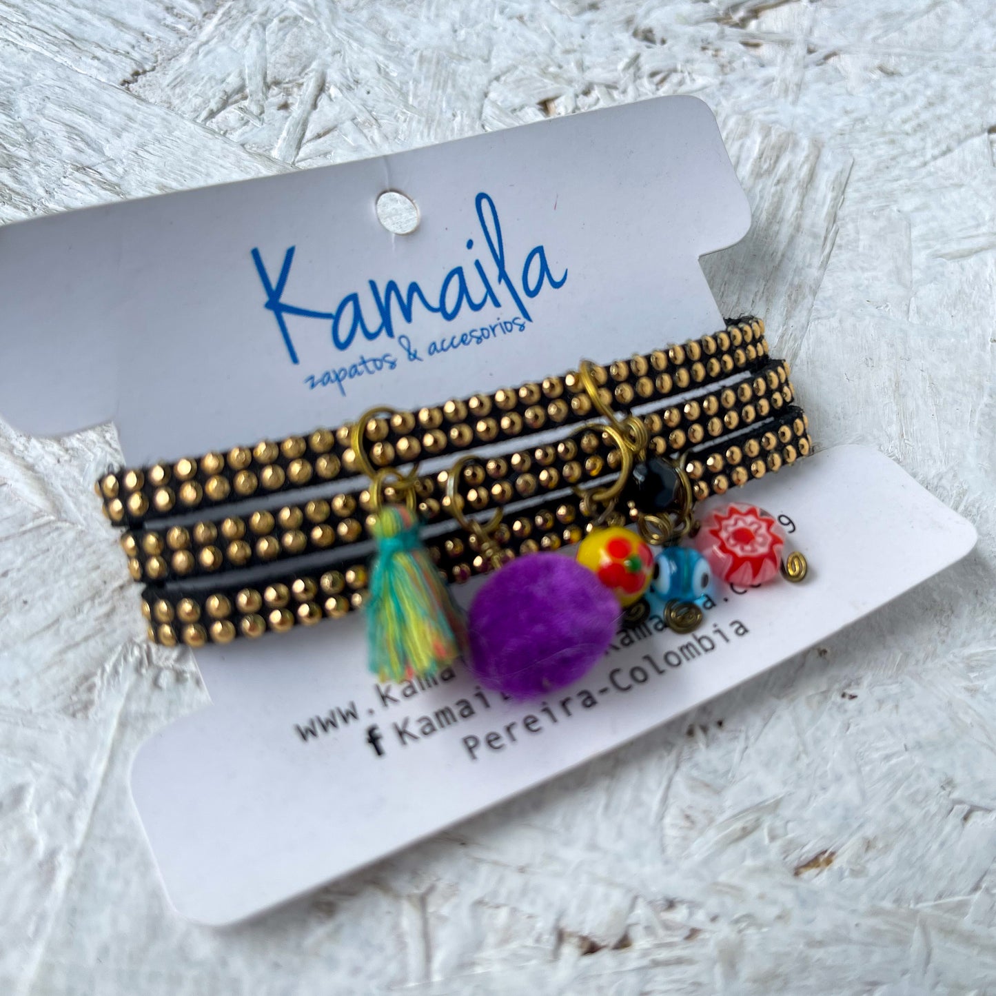 Set pulseras cordón dorado