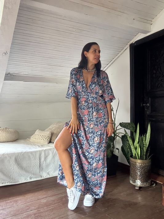 Blue Bohemian Dress