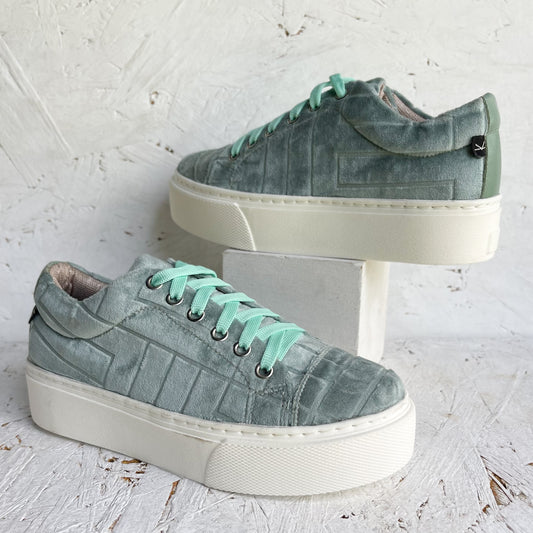 Mint green pastel sneakers