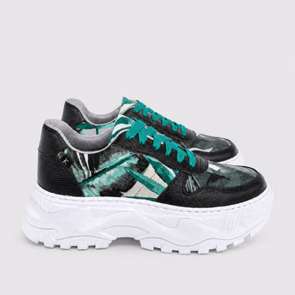 Tenis Mixtura Flores Alto