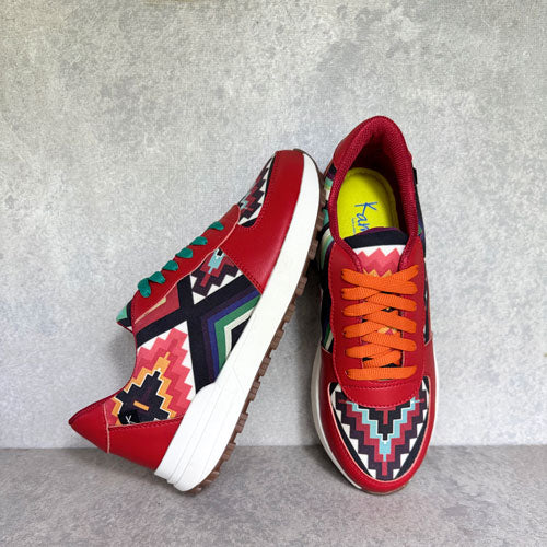 Red Aztec tennis shoes