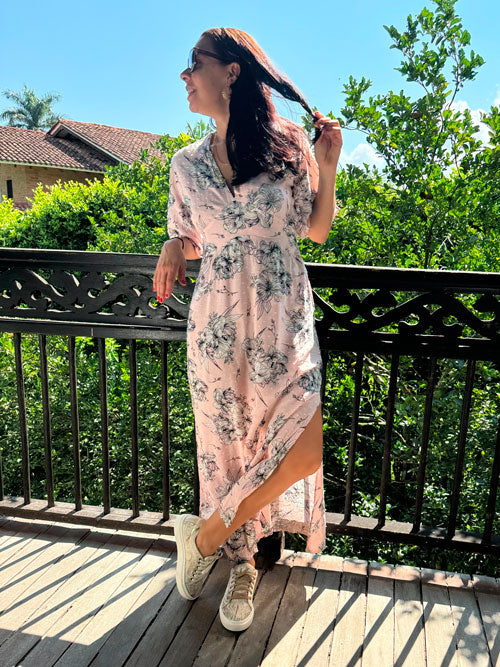 Pink bohemian dress