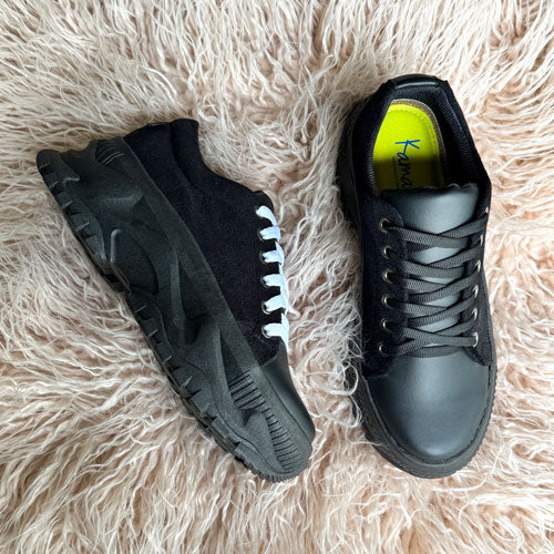 Black high top sneakers