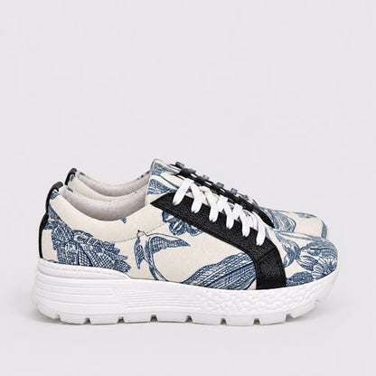 Tenis Mixtura Azul · Lona impermeable