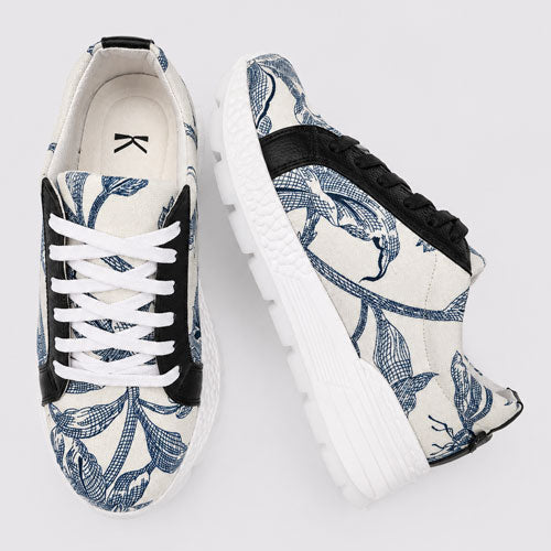 Tenis Mixtura Azul · Lona impermeable