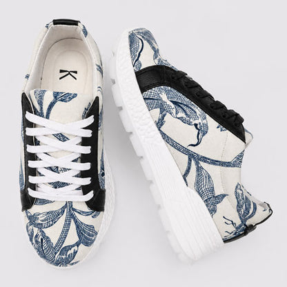 Tenis Mixtura Azul · Lona impermeable