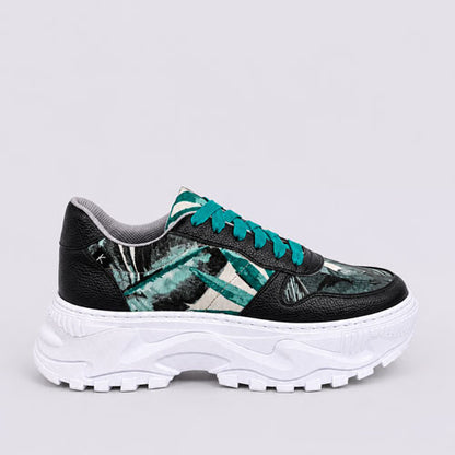 Tenis Mixtura Flores Alto
