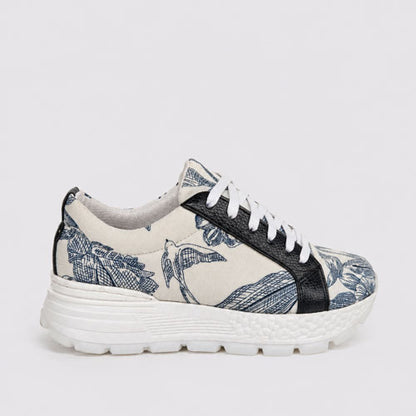 Tenis Mixtura Azul · Lona impermeable