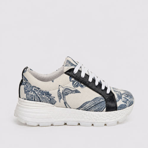 Tenis Mixtura Azul · Lona impermeable