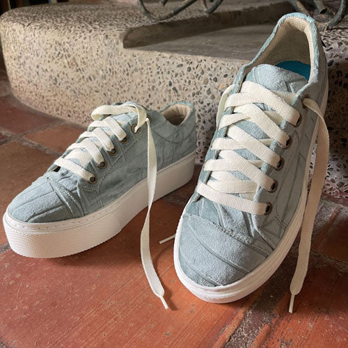 Mint green pastel sneakers