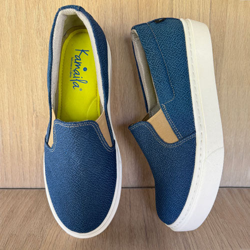 Tenis lona azul