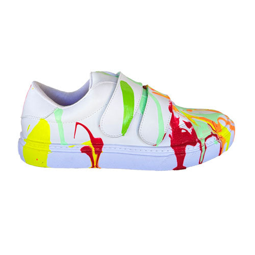 High-top painted velcro sneakers