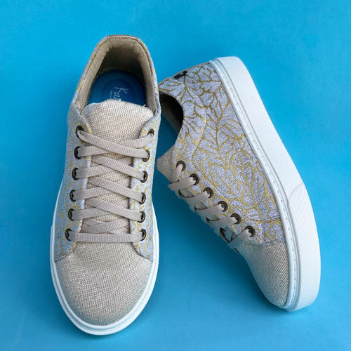 Silver/Gold Leaf Storm Tennis Shoes