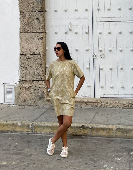 Leonor pineapple dress