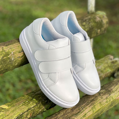 Tenis velcro blanco
